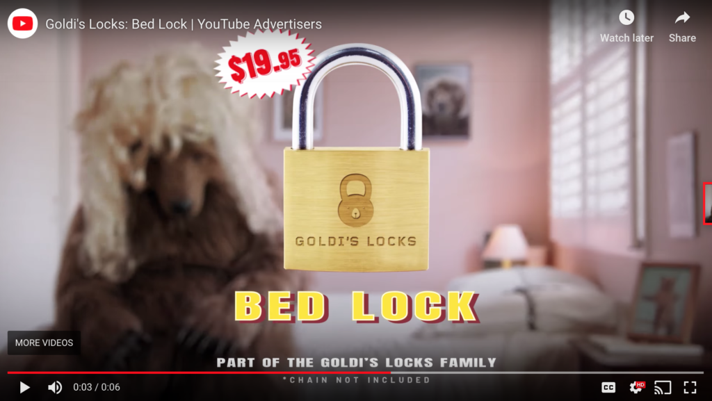 6-second bumper ads Goldi's Locks example
