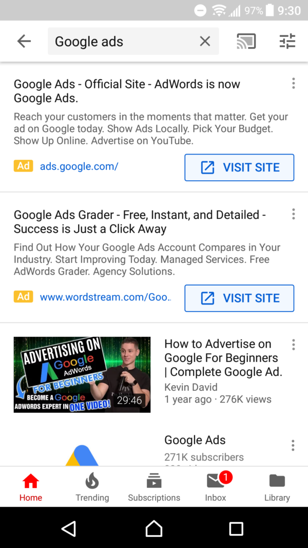 YouTube Discovery Ads in 2019