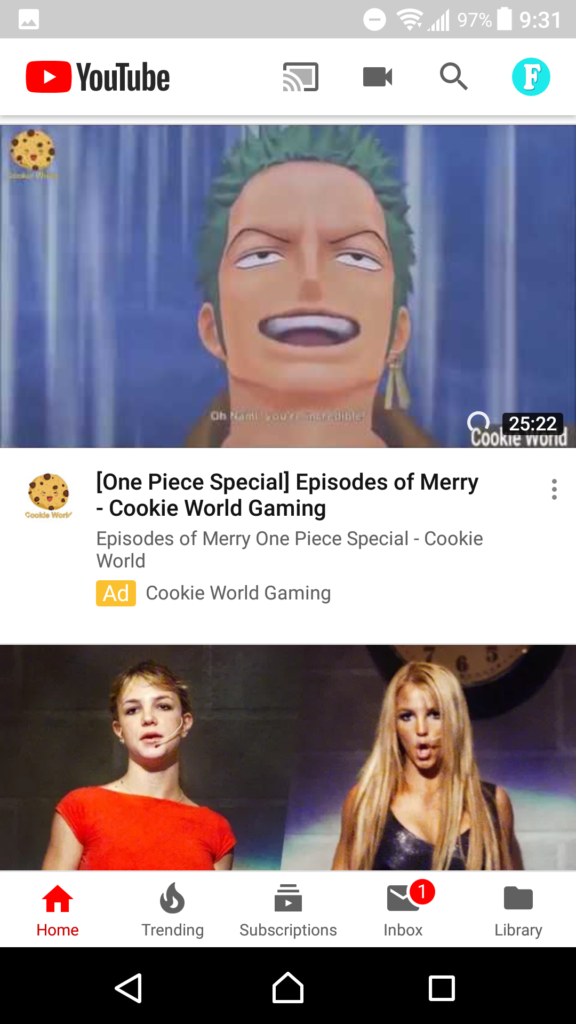 YouTube's New Discovery Ads on Homepage Feed on Mobile in 2019