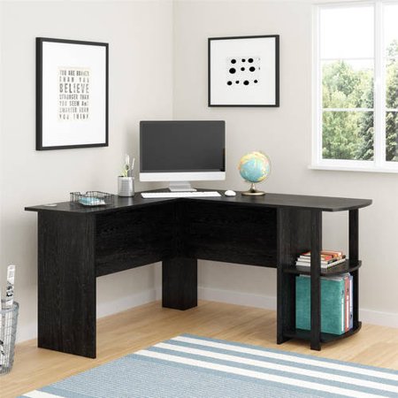 Home Office WalMart Ameriwood L-Shaped Office Desk with Side Storage, Multiple Finishes