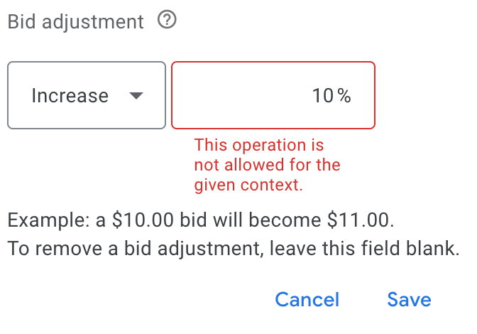 Location bid adjustment for performance max campaign in Google Ads