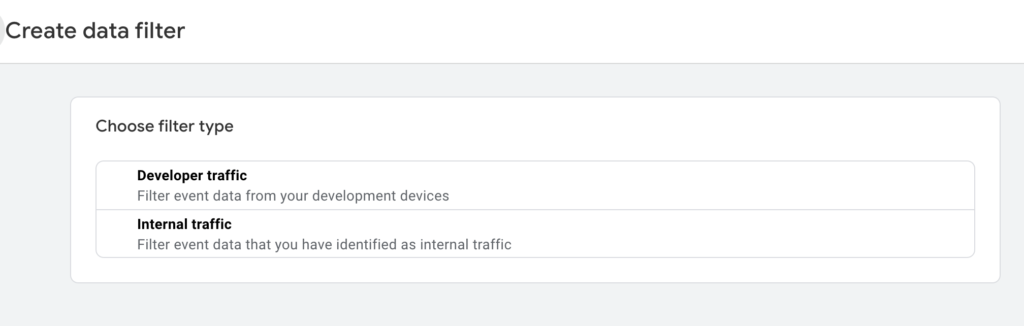 Create data filter on GA4