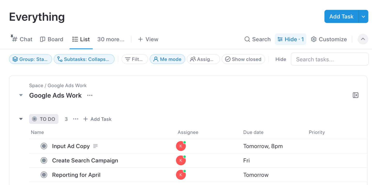 How to Use Me Mode on ClickUp - Digital Marketing CEO