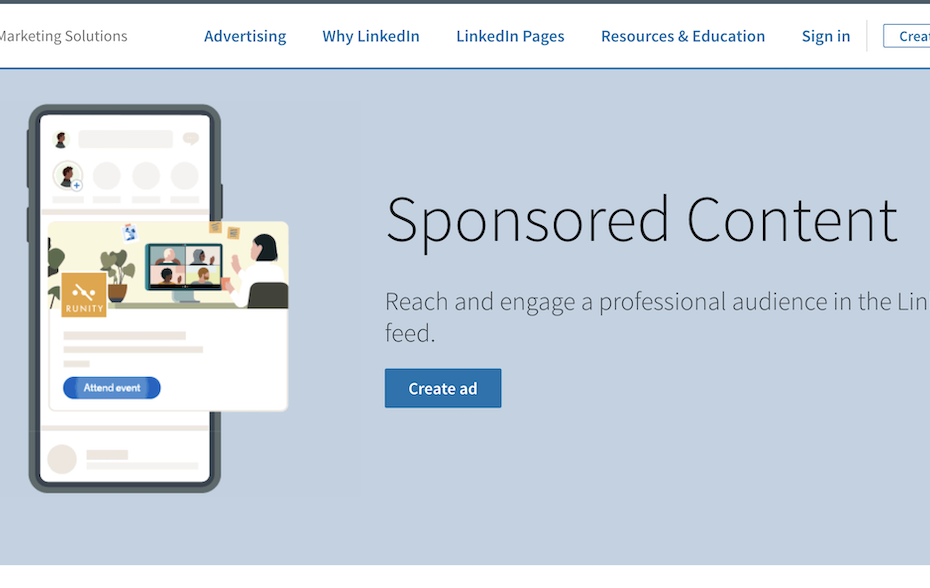 Linkedin sponsored articles